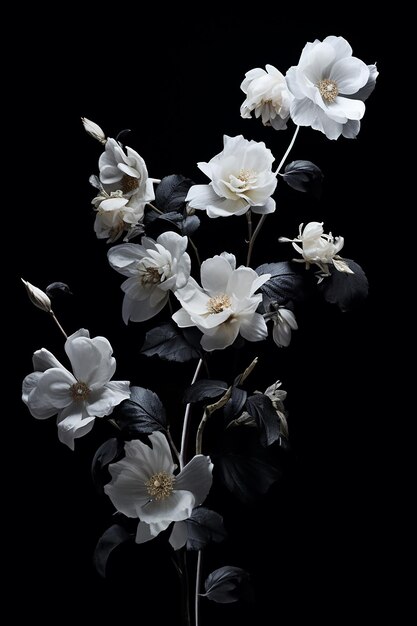 ein Schwarz-Weiß-Foto einer Blume mit dem Wort „ darauf.“