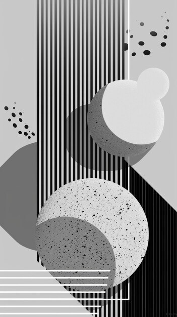 Foto ein schwarz-weiß-foto von zwei runden objekten mit grauem hintergrund