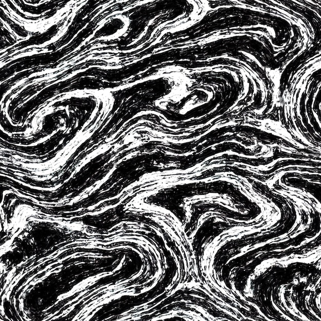 Ein Schwarz-Weiß-Muster mit Strudeln von Weiß und Schwarz.