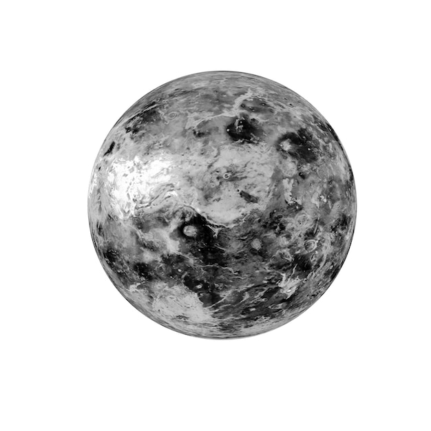 ein schwarz-weißes Bild eines Mondes mit dem Mond darauf