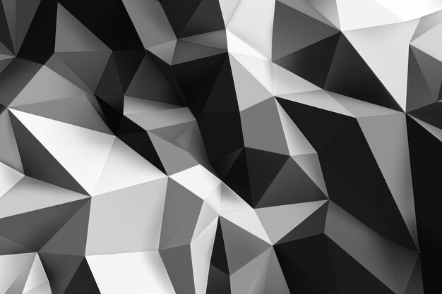 ein schwarz-weißes Foto eines geometrischen Designs mit einem schwarzen und weißen Hintergrund