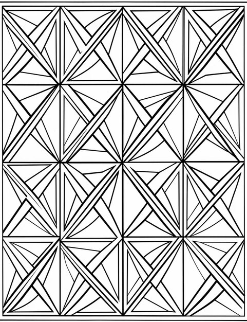 Foto ein schwarz-weißes geometrisches design mit linien und quadraten generativ ai