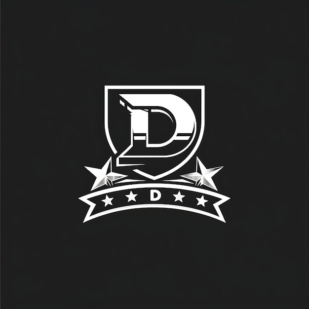 Foto ein schwarz-weißes logo mit einem d