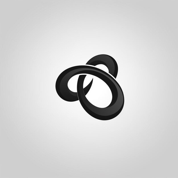 Foto ein schwarz-weißes logo mit einem knoten an der oberseite generative ai