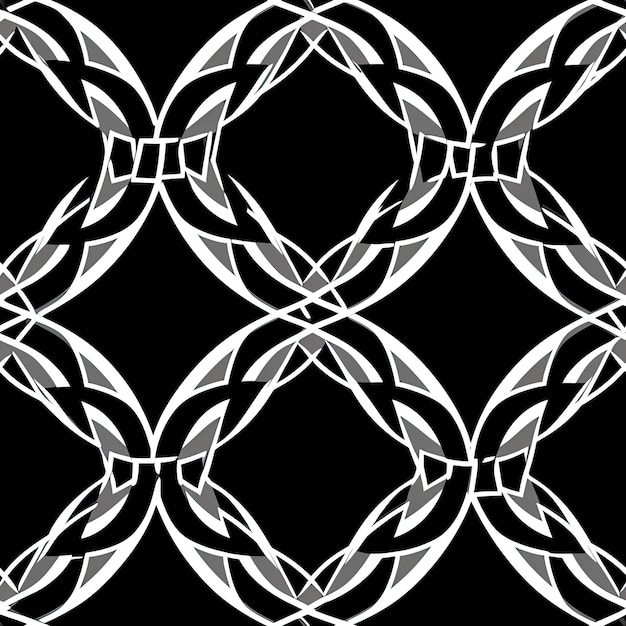 ein schwarz-weißes Muster mit einem schwarzen und weißen Hintergrund