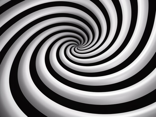 Foto ein schwarz-weißes spiralbild mit einem weißen mittelpunkt