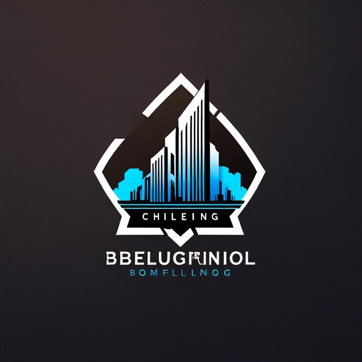 Foto ein schwarzer hintergrund mit dem logo der stadt burwell