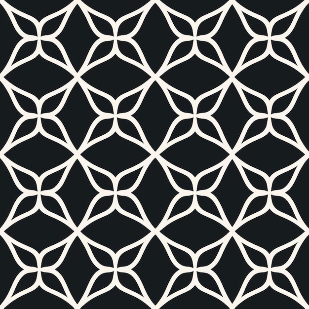 Ein schwarzer Hintergrund mit einem geometrischen Muster, das Kreise wie Kreise und Kreise hat.