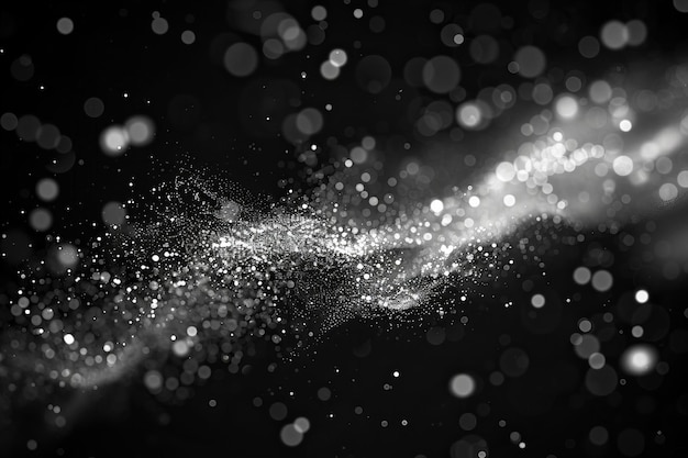 ein schwarzer Hintergrund mit Glitzer und Funkeln