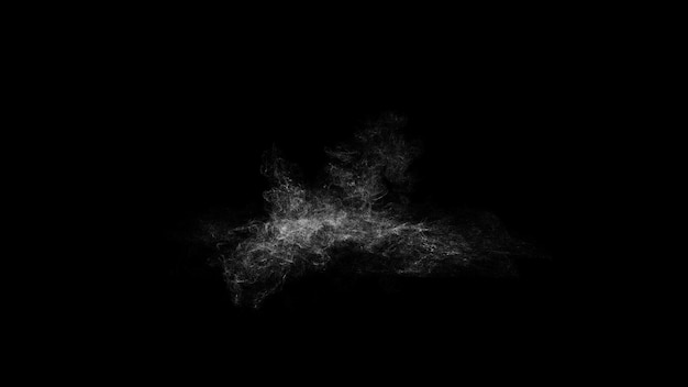 Ein schwarzer Hintergrund mit Rauch und Dampf auf schwarzem Hintergrund