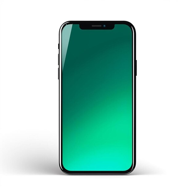 ein schwarzes Samsung-Telefon mit einem grünen Rücken, auf dem steht: iPhone