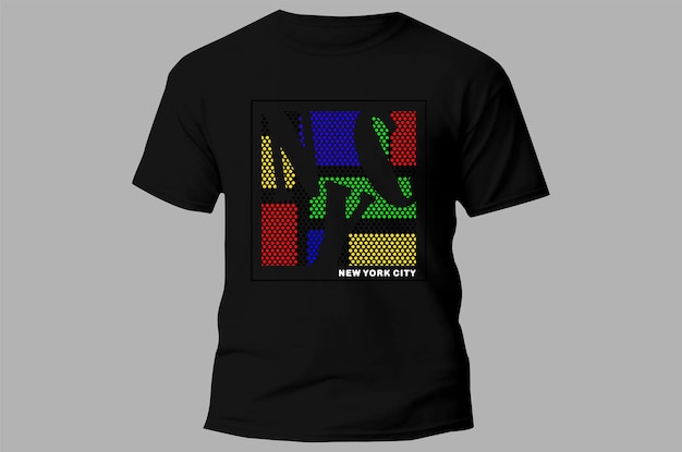 Ein schwarzes T-Shirt mit dem Wort New York darauf.