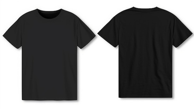 Ein schwarzes T-Shirt mit dem Wort „t“ auf der Vorderseite