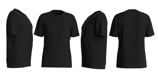ein schwarzes T-Shirt mit einem schwarzen Design auf der Vorderseite