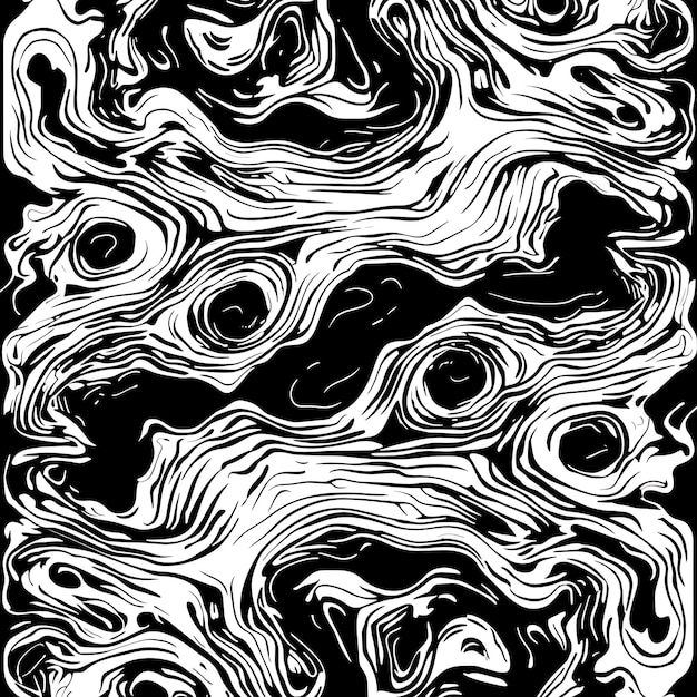 ein schwarzweißes Bild eines schwarzweißen abstrakten Designs