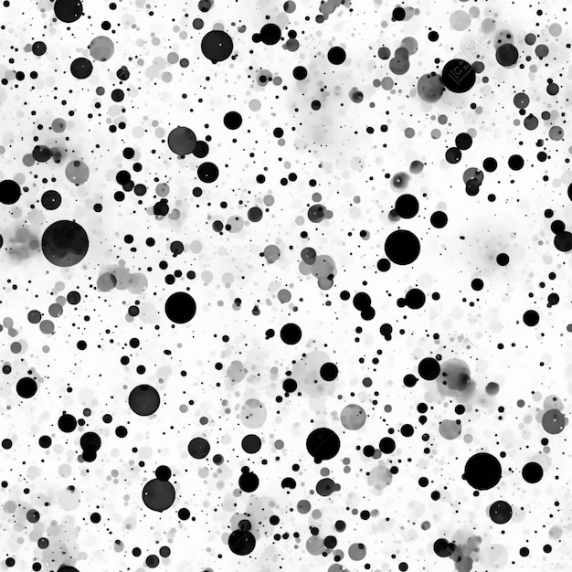 ein schwarzweißes Foto von vielen schwarzweißen Punkten generative ai