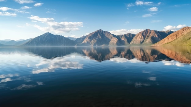 Ein See mit Bergen im Hintergrund