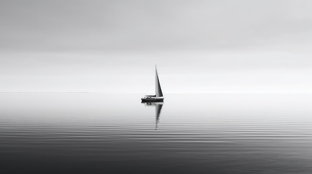 Ein Segelboot schwimmt auf dem Wasser mit dem Wort Segel darauf.