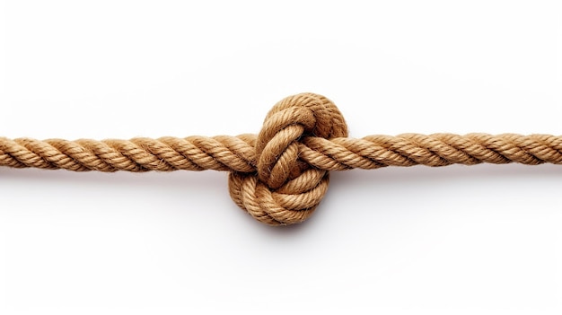 Ein Seil mit einem Knoten ist mit einem Knot gebunden.