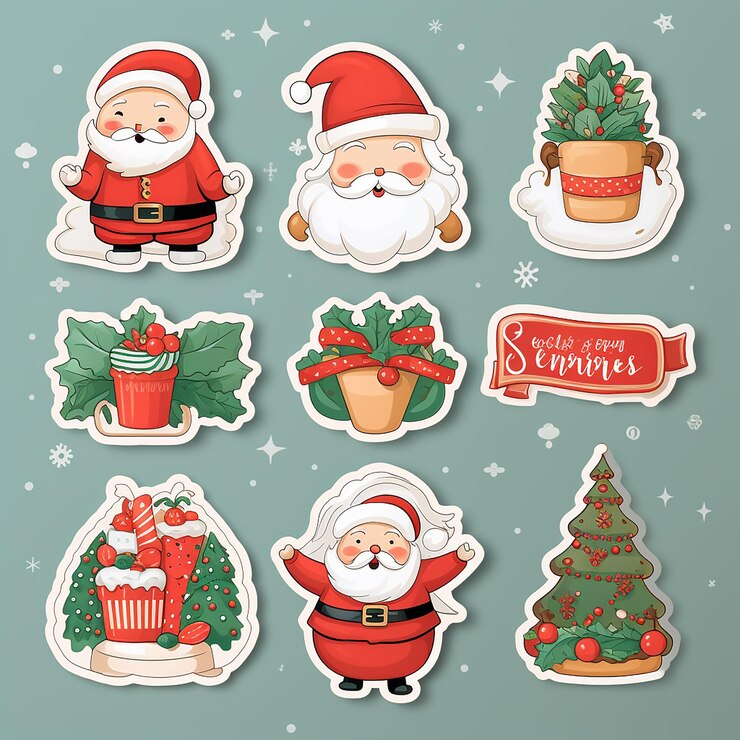 Foto ein_set_of_charming_and_festive_christmas