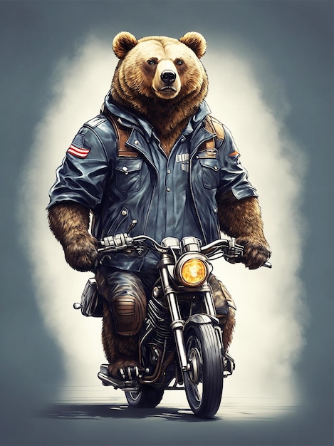 Ein smarter Bären-Biker