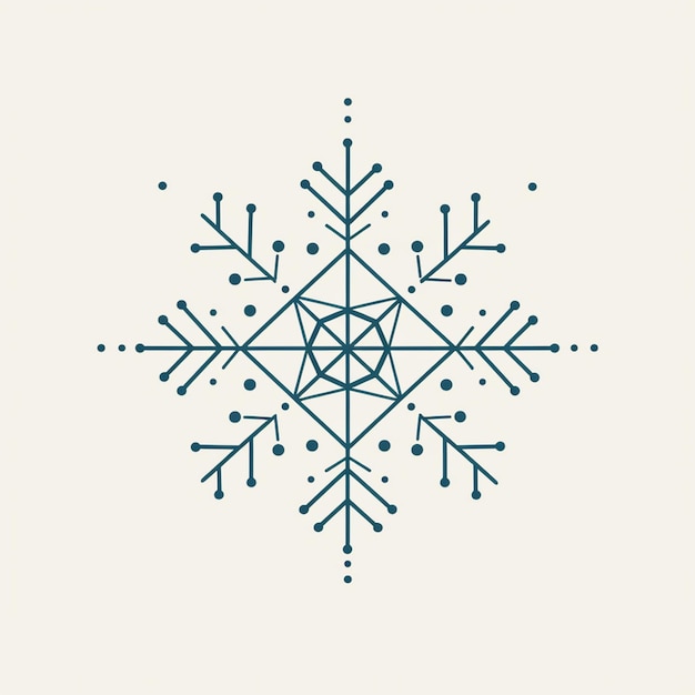 Foto ein snowflower-symbol mit weißem hintergrund generativ ai