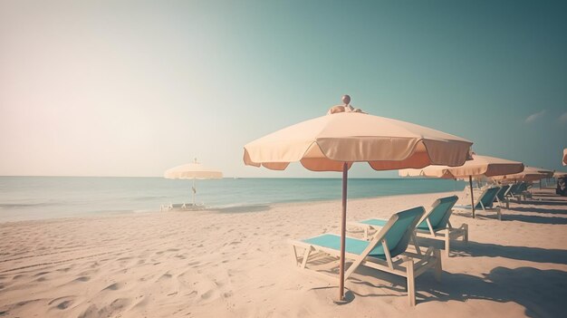 Ein sonniges Paradies, ein Sandstrand, ein traumhafter Himmel und eine paradiesische Küste.