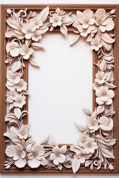 Ein Spiegel mit Blumen darauf