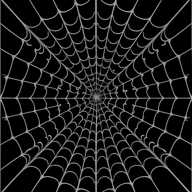 Ein Spinnennetz mit einem Spinnennett an der Unterseite.