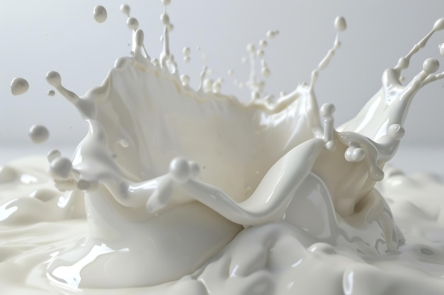 Ein Spritzer Milch wird mit dem Buchstaben c abgebildet