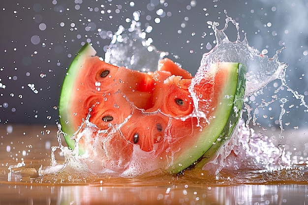 Ein Spritzer reife Wassermelone