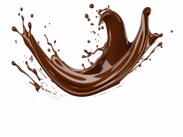 Ein Spritzer Schokolade mit dem Wort Schokolade darauf