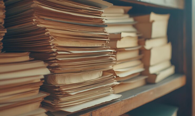 Foto ein stapel alter bücher mit den seiten, die hochgezogen wurden