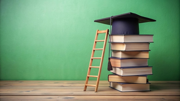 ein Stapel Bücher mit einer Abschlusskappe