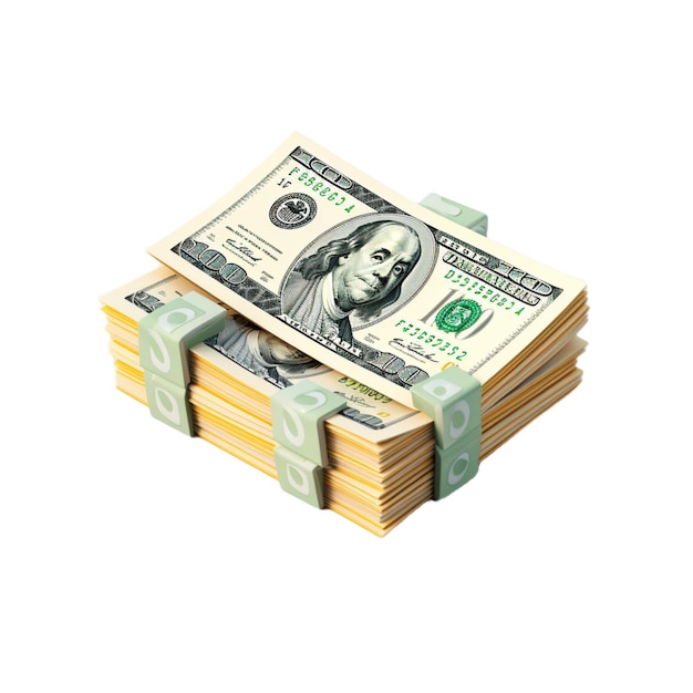 ein Stapel Geld mit der Dollarnote drauf