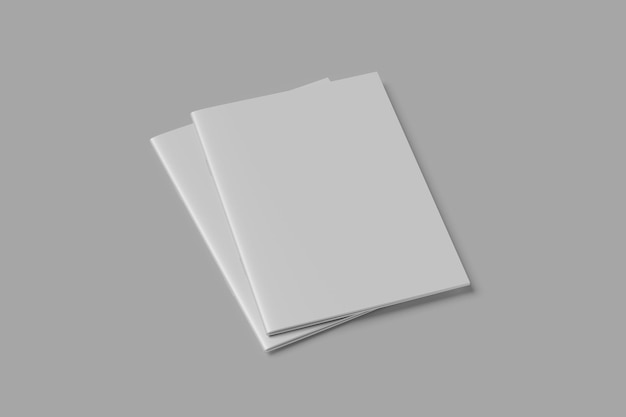 ein Stapel weißer Papiere mit einem gelben Cover