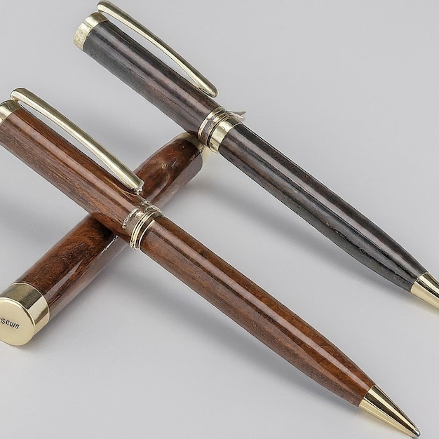 ein Stift mit Holzgriff und ein Holzstift mit Holzgriff