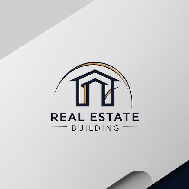 Ein stilisiertes modernes Logo für ein Immobiliengebäude