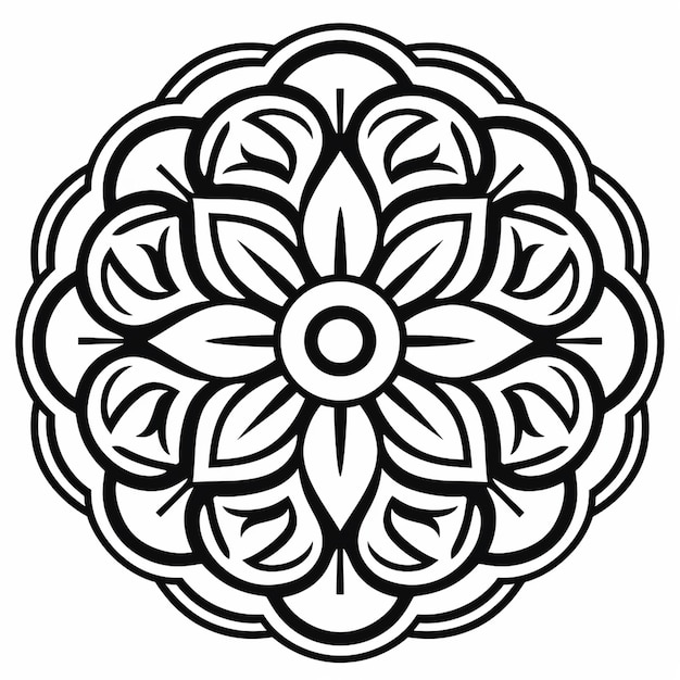 Ein stilvolles Mandala zum Malen