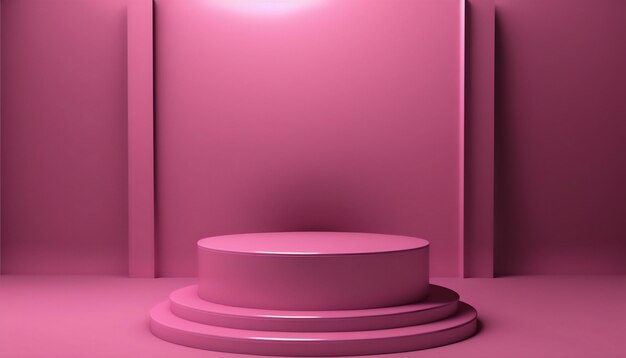 Ein stilvolles Podest in Pink zur Verbesserung Ihrer Produktpräsentation