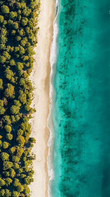 ein Strand mit einem Strand und dem Ozean im Hintergrund