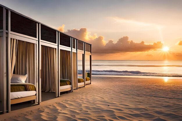 Foto ein strandhaus mit blick auf den ozean