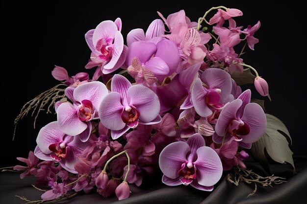 Ein Strauß Orchideen aus der Sammlung des Jahres