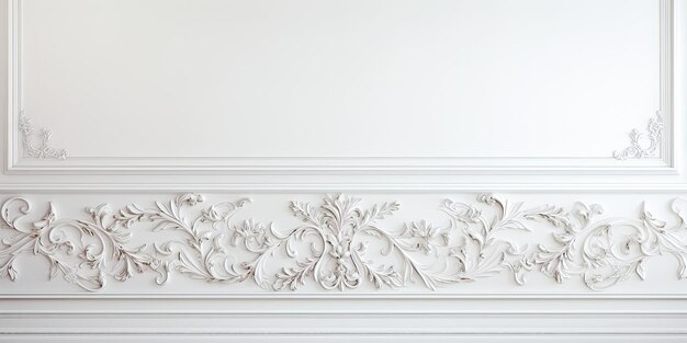 Ein Stuckverkleidung schmückt eine weiße Wand elegant