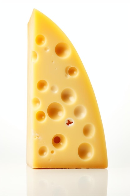 ein Stück Käse mit Löchern