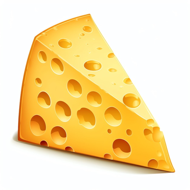 Ein Stück Käse mit Löchern