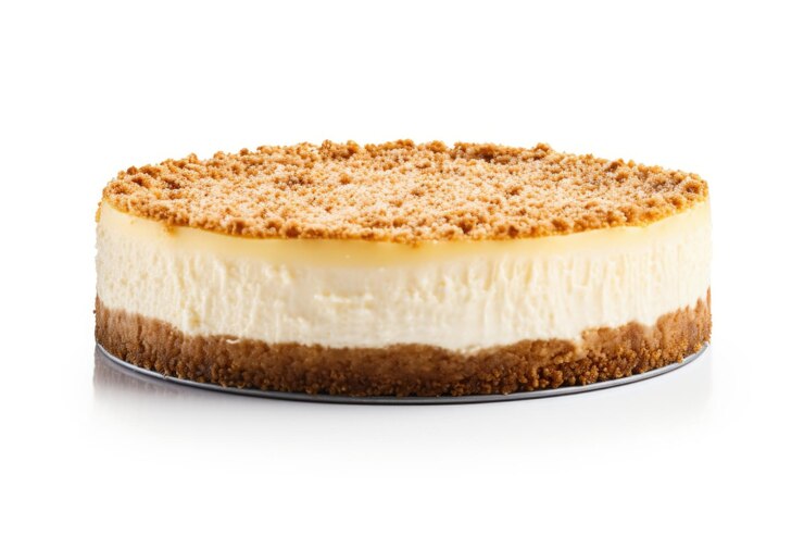 Foto ein stück kuchen mit einem stück kuchen darauf