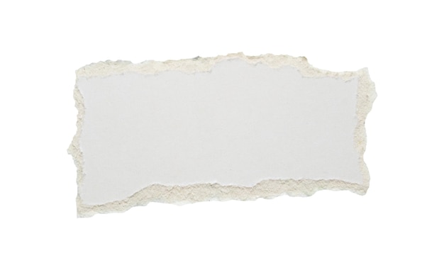 ein Stück weißes Papier, das auf weißem Hintergrund isoliert ist