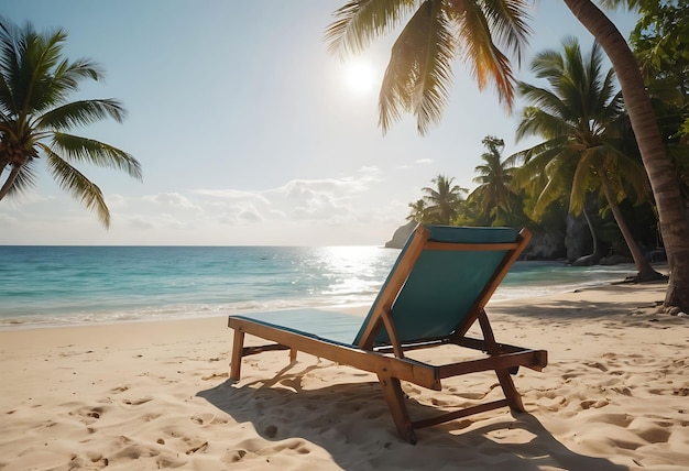 ein Stuhl, der draußen an einem Strand ist