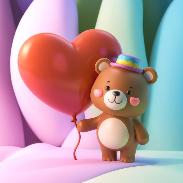 ein süßer Teddybär isoliert im Hintergrund